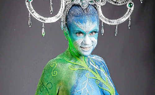 After six hours of work Jeanette Maynes is ready for her entry in the 2011 Melbourne Body Art competition. After six hours of work Jeanette Maynes is ready for her entry in the 2011 Melbourne Body Art competition.